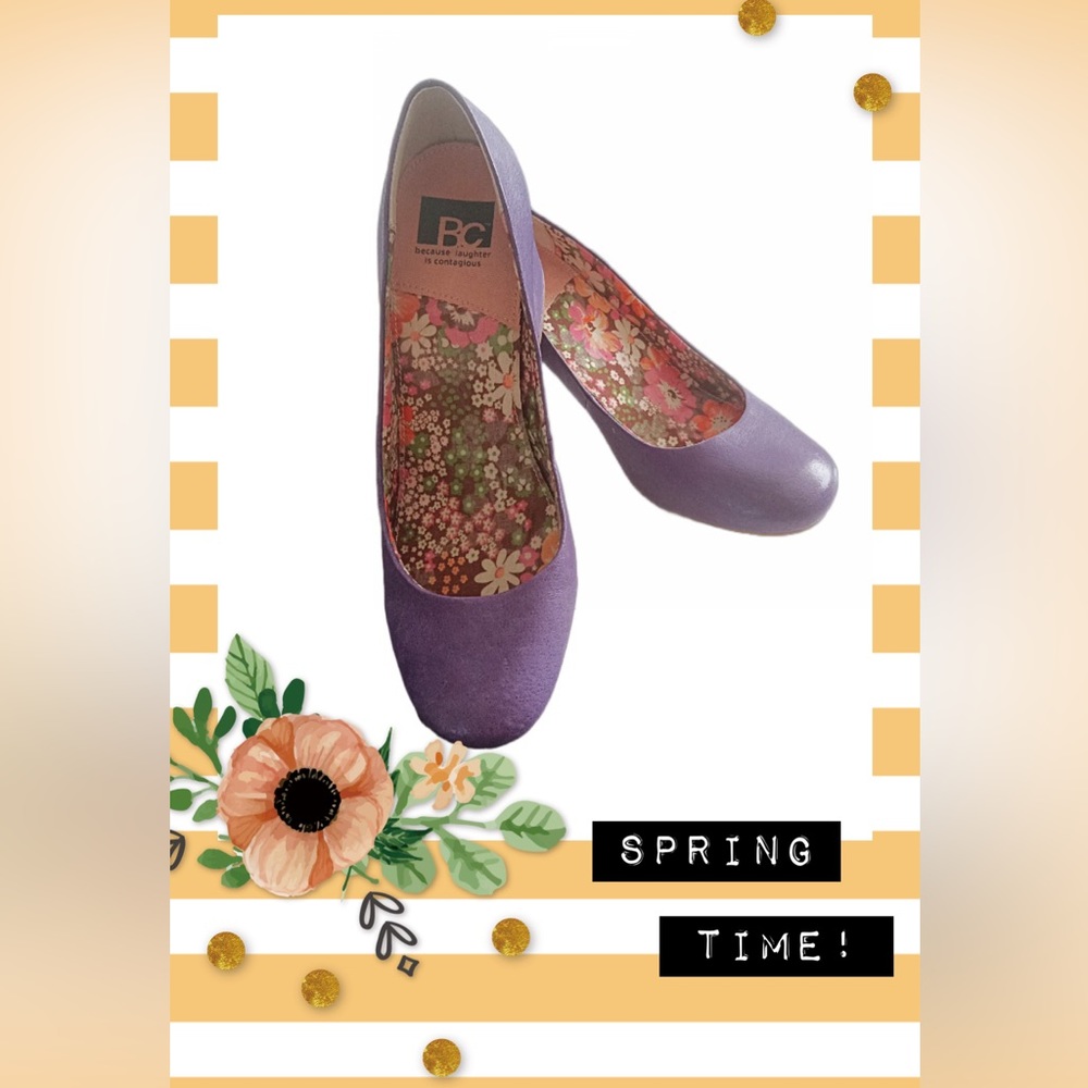 NWOT BC Round-Toe Purple Pump